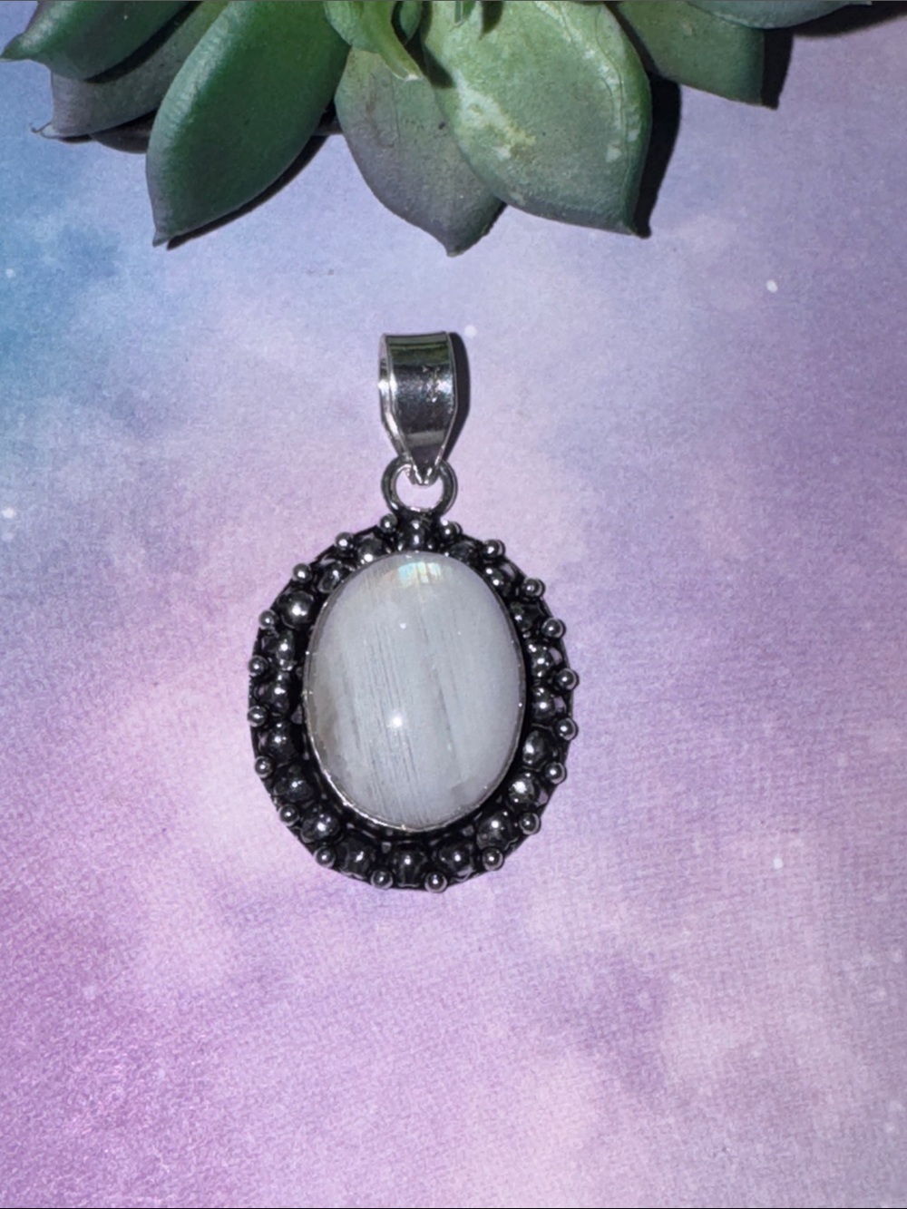 Silver Moonstone Pendant